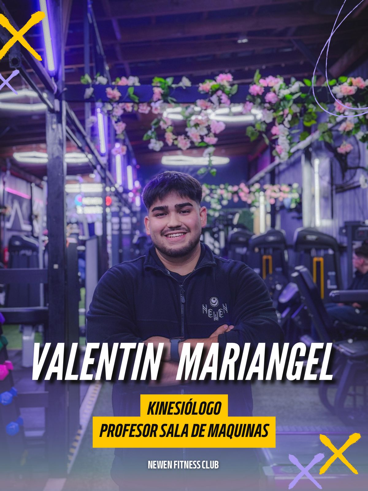 Valentin Mariangel, kinesiólogo de Newen Fitness Club